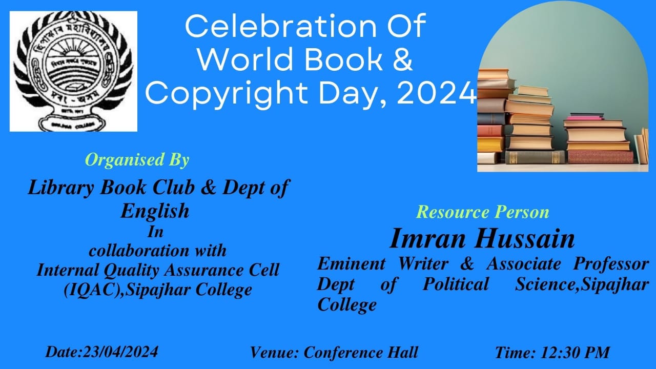World Book and Copyright Day 23.04.2024